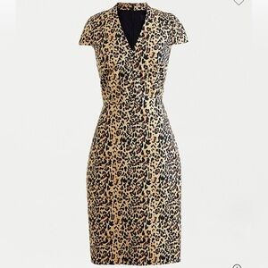 J. Crew Sheath dress in leopard print.
